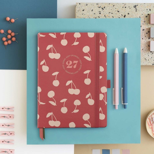 Agenda semanal 122x168mm 2027 Miquelrius Journal Natura Cherries
