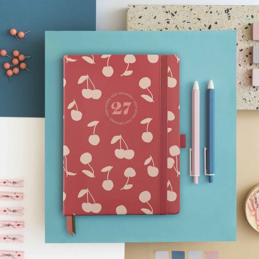 Agenda diária 122x168mm 2027 Miquelrius Journal Natura Cherries