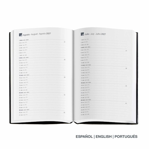 Agenda Diaria A6 2027 de Miquelrius Gráfica Cuadrados