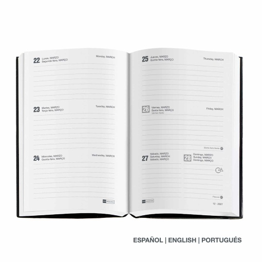 Agenda semanal A6 2027 Miquelrius Natura Línea Verde