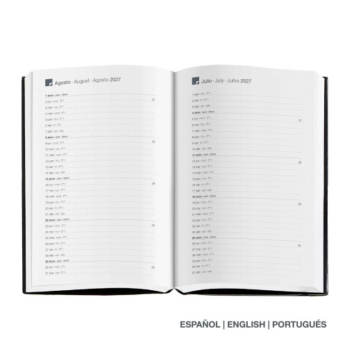 Agenda semanal A6 2027 Miquelrius Natura Línea Verde