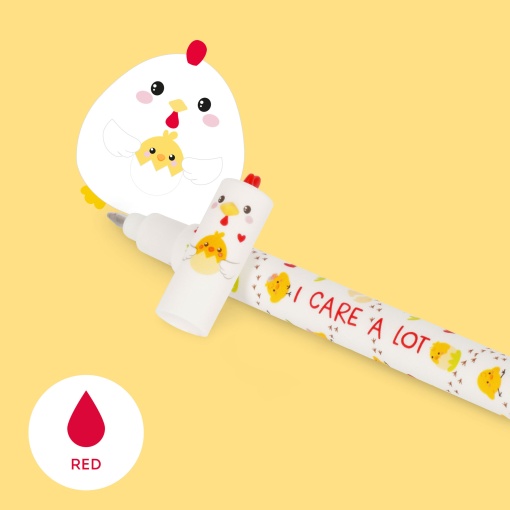 Esferográfica de gel apagável Legami Hen "I Care a Lot" 86