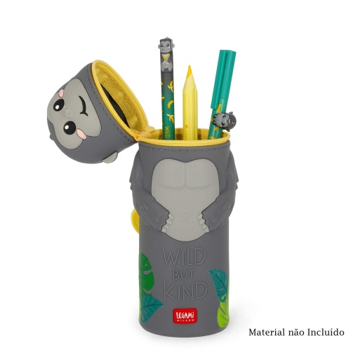 Estojo de silicone 2 em 1 Legami Kawaii Gorilla "Wild But Kind" 26