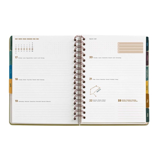 Weekly agenda A5 2027 spiral Miquelrius Plus Trends Astral Good Fortune