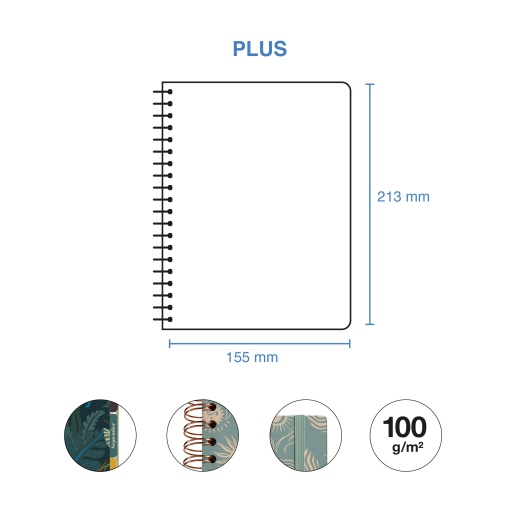 A5 2027 Spiral Daily Planner, Miquelrius Plus Trends Astral Good Fortune