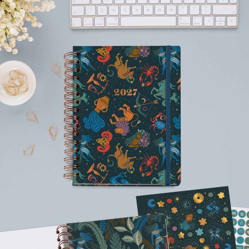 A5 2027 Spiral Daily Planner Miquelrius Plus Trends Astral Zodiac