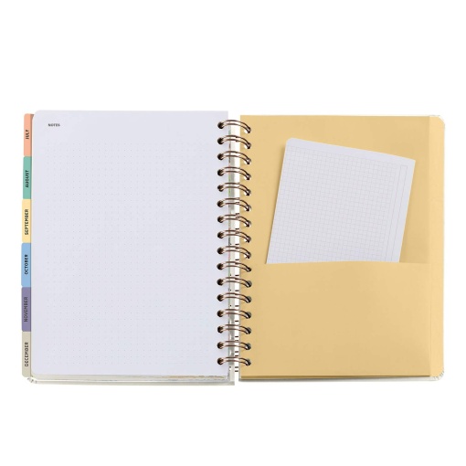 A5 2027 Spiral Weekly Planner, Miquelrius Plus Trends Liberty Cream