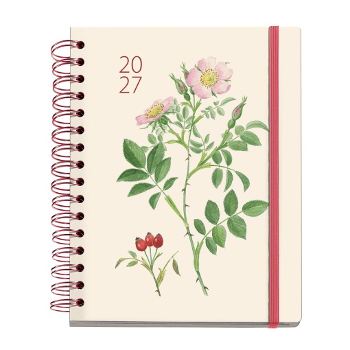 A5 2027 Spiral Daily Planner by Miquelrius Plus Trends Entredos Rosae