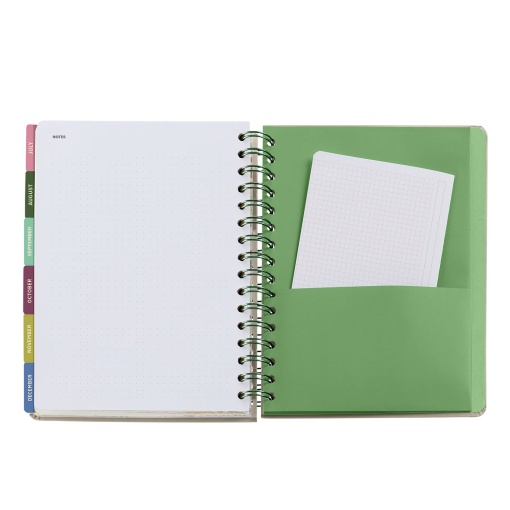 Weekly agenda A5 2027 spiral Miquelrius Plus Trends Entredos Jardin
