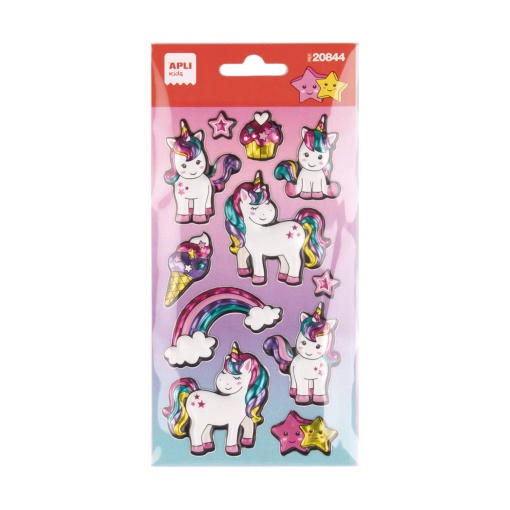 Apli Kids Unicorn Rainbow Stickers (1 sheet)