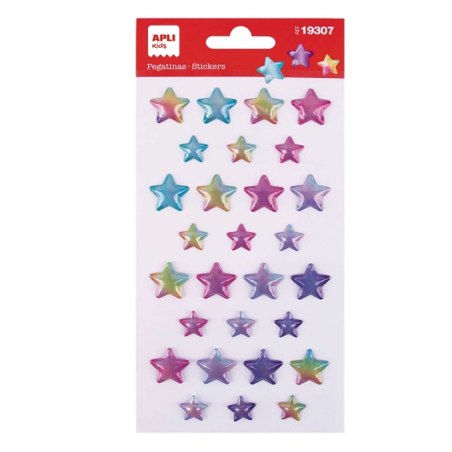Apli Kids iridescent star stickers (1 sheet)