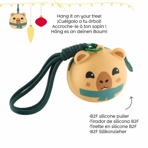 Monedero de silicona Miquelrius Back2Fun Xmas Time Capybara (en blíster)