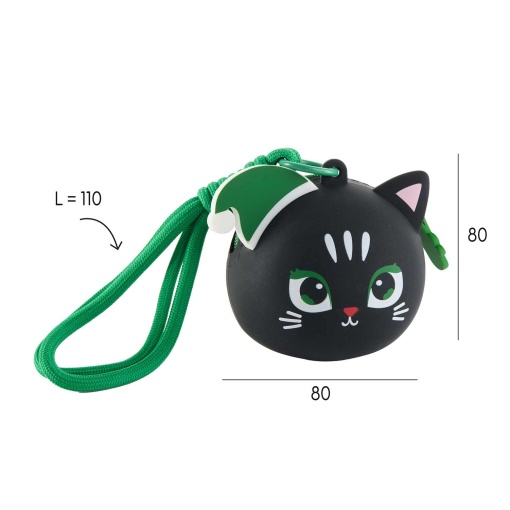 Monedero de silicona con diseño de gato navideño de Miquelrius Back2Fun (en blíster)