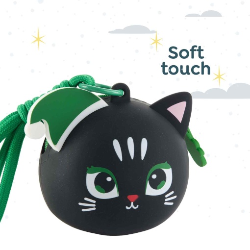 Monedero de silicona con diseño de gato navideño de Miquelrius Back2Fun (en blíster)