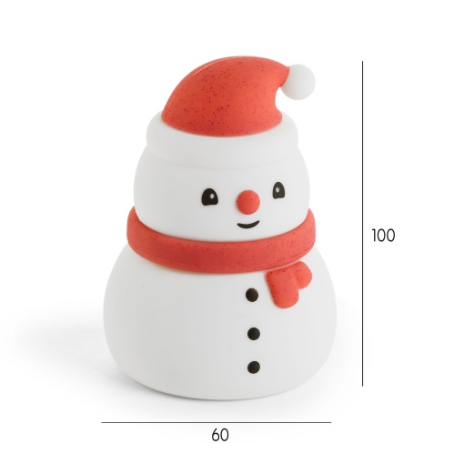 Mini luz de presença em silicone Miquelrius Back2Fun Xmas Time mini boneco de neve