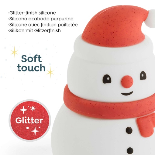 Mini luz de presença em silicone Miquelrius Back2Fun Xmas Time mini boneco de neve