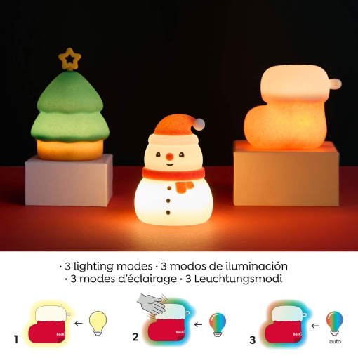 Mini luz de presença em silicone Miquelrius Back2Fun Xmas Time bota