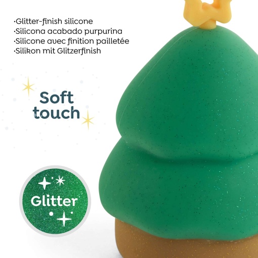 Mini luz de presença em silicone Miquelrius Back2Fun Xmas Time árvore de natal