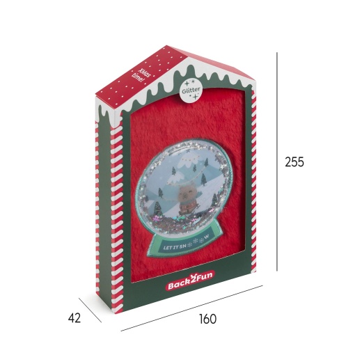 Caderno de pelúcia A5 miquelrius Back2Fun Xmas Time Capivara pontilhado