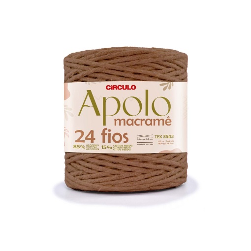 Círculo Apolo Macrame 225m 800g chestnut macrame cord 7466