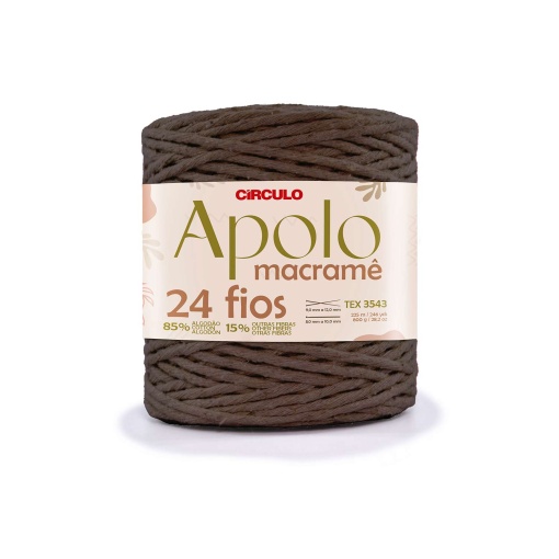 Círculo Apolo Macrame 225m 800g tobacco 7311 macrame cord