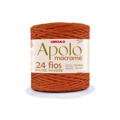 Círculo Apolo Macrame cord 225m 800g tile color 7496
