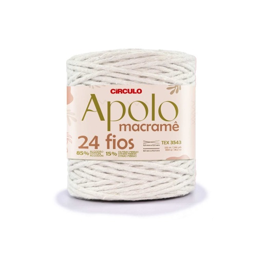 Círculo Apolo Macrame 225m 800g white macrame cord 8001