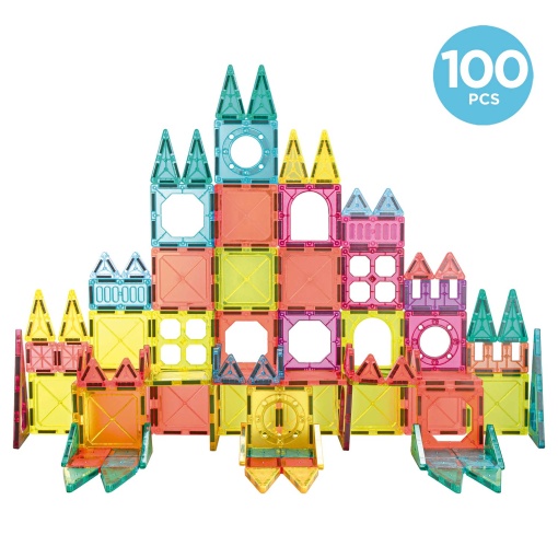 Magnetic building game, 100 pieces, Educa