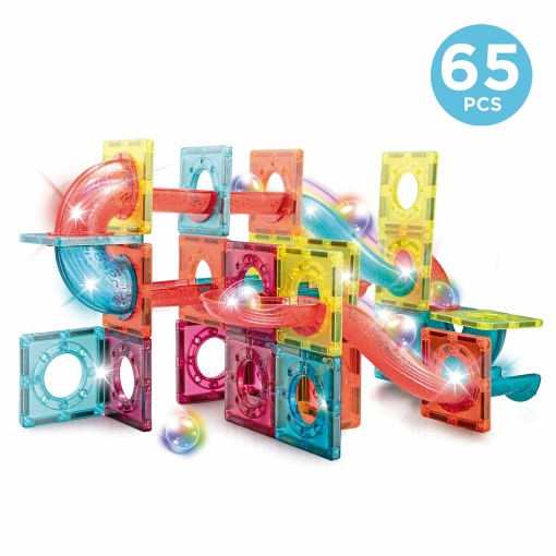 Magnetic building game Stem Tracks Light 65 pieces Educa