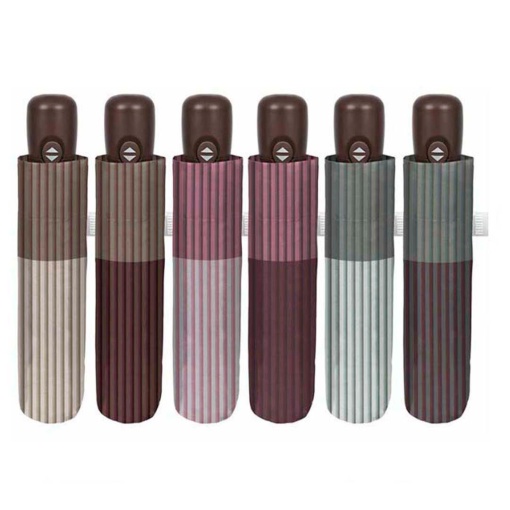 Automatic shrinking umbrella 54cm stripes assorted