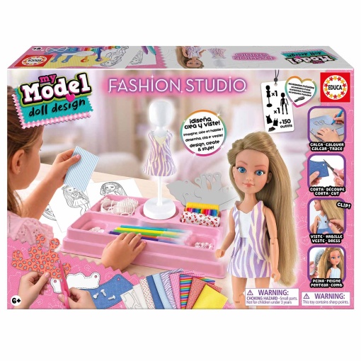 Mi estudio de moda de diseño de muñecas modelo Educa