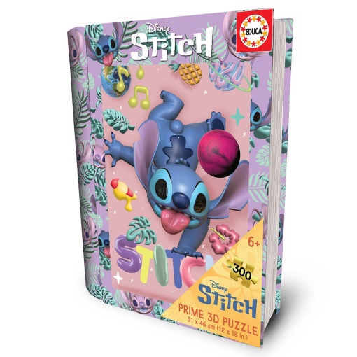 Puzzle Educa 300 pieces Prime 3D Lenticular Book Tin Disney Stitch
