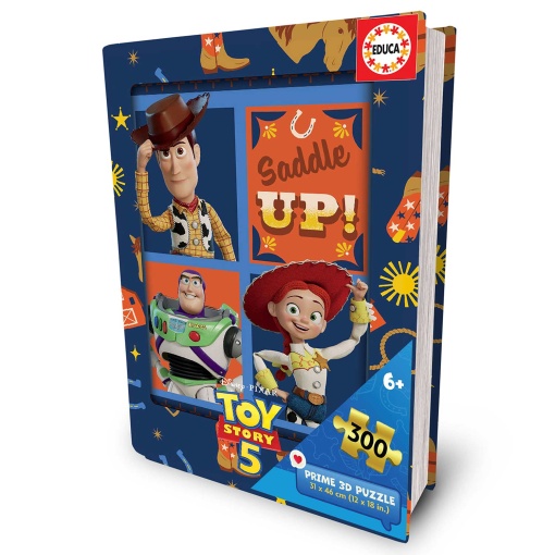 Puzzle Educa 300 peças Prime 3D Lenticular Book Tin Disney Pixar Toy Story 5