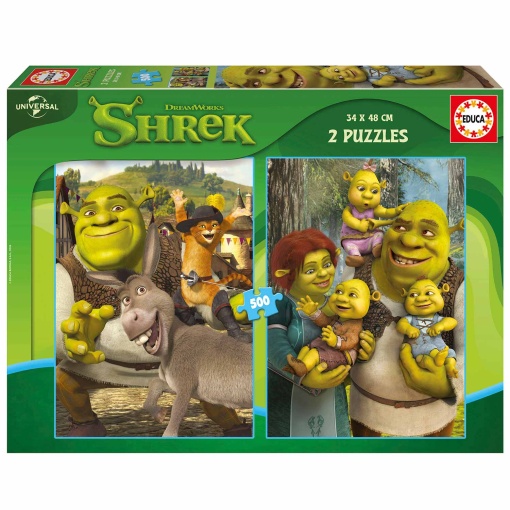Shrek Educational Puzzle, 2 x 500 pieces.