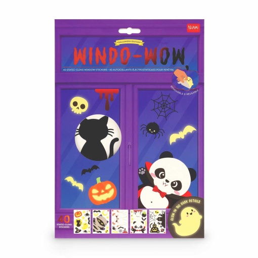 Legami Halloween Window-Wow electrostatic window stickers glow in the dark (40 units)