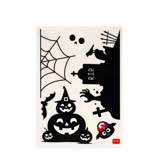 Legami Halloween Window-Wow electrostatic window stickers glow in the dark (40 units)