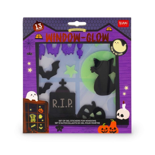 Legami Halloween Window-Glow Gel Window Stickers Glow in the Dark (13 units) 2