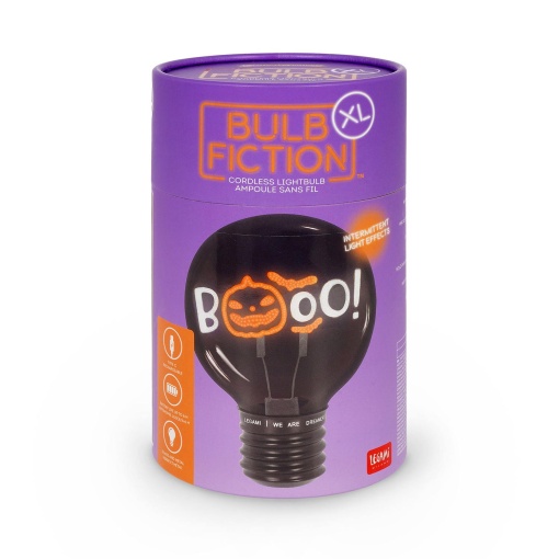 Table lamp in the shape of a lamp Legami Halloween Bulb Fiction XL "Booo!" 22