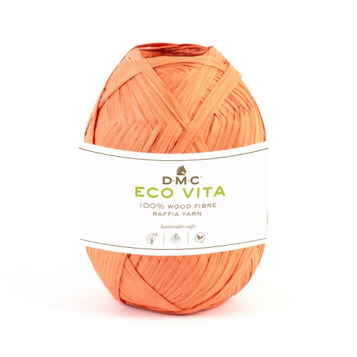 Fio de crochet DMC Eco Vita Raffia 50g laranja 010