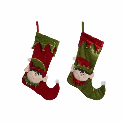Christmas elf stocking, 56cm assorted item.