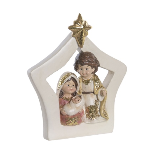 Holy Family in resin. Item 14cm.