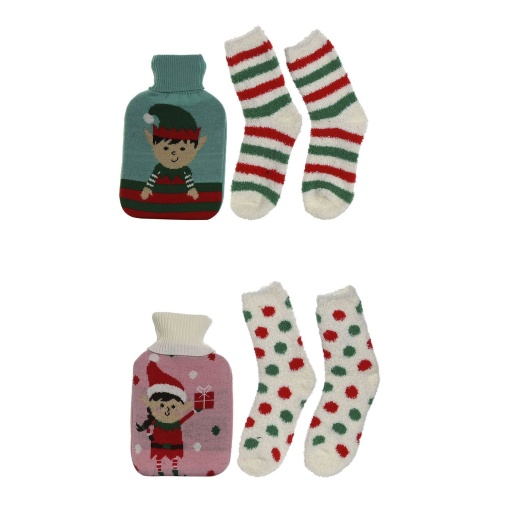 Conjunto meias + bolsa de água quente Item sortido