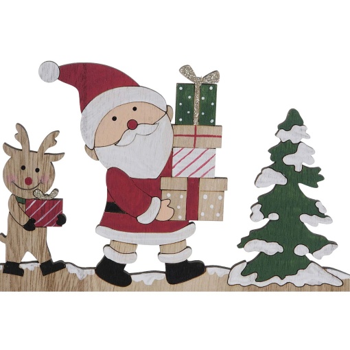Calendário do advento em MDF Item 45x19cm sortido