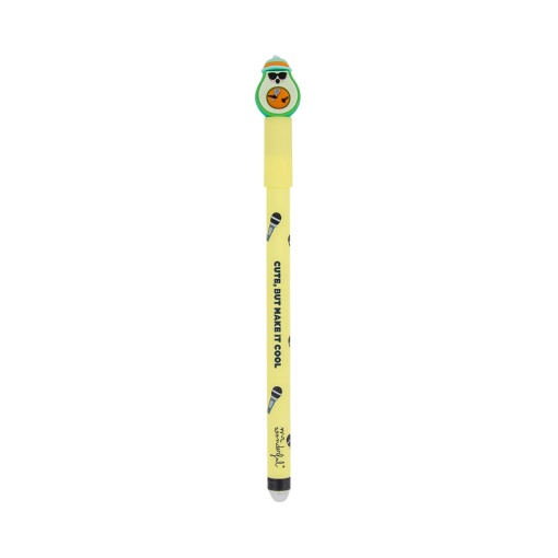 Erasable Mr. Wonderful Bo-Bo avocado pen with microphone "Cute, But Make It Cool"