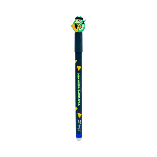 Erasable Mr. Wonderful Bo-Bo avocado pen with guitar "Born Green Raised Wild"