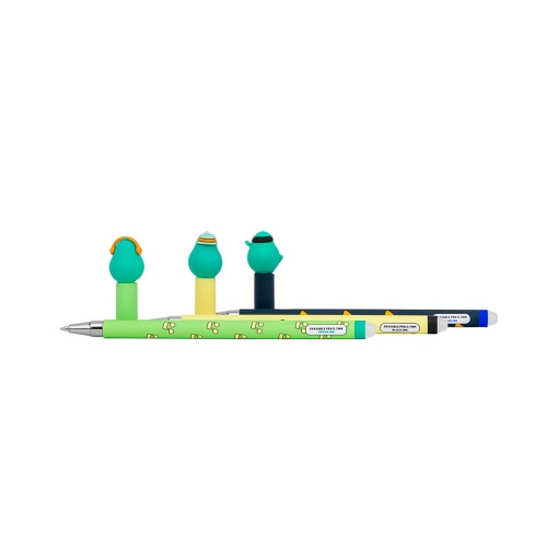 Set of 3 erasable ballpoint pens Mr. Wonderful Bo-Bo avocado band "The Guaca-Moles"