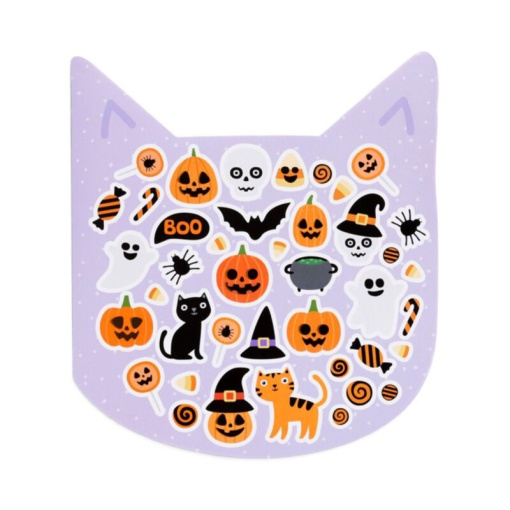 Livro de autocolantes Spooky gato