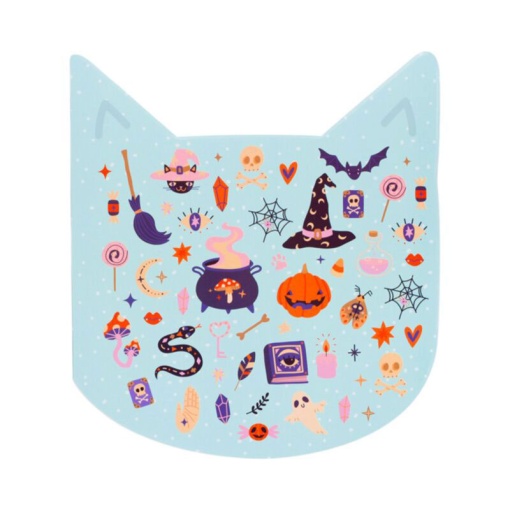 Livro de autocolantes Spooky gato