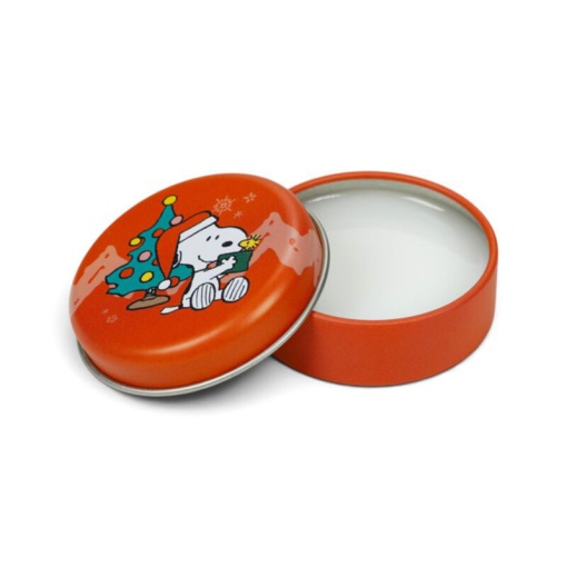 Bálsamo labial surtido de Peanuts & Woodstock para Navidad en lata