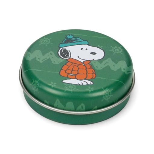 Bálsamo labial surtido de Peanuts & Woodstock para Navidad en lata